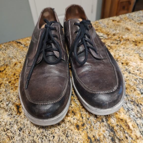 Bed Stu Workshop Brown Leather Casual Style Distressed Shoes Men's Sz 12 - Picture 9 of 12